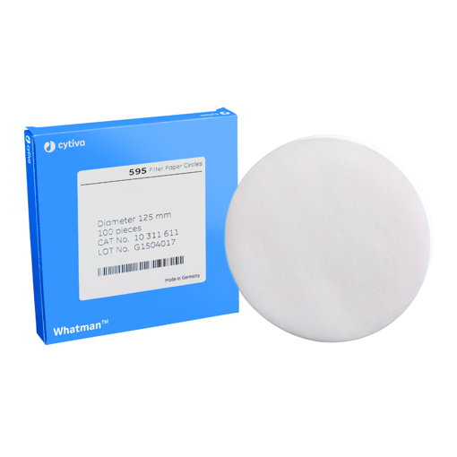 Papel filtro grado 595, cualitativo  x 100 uds. Whatman