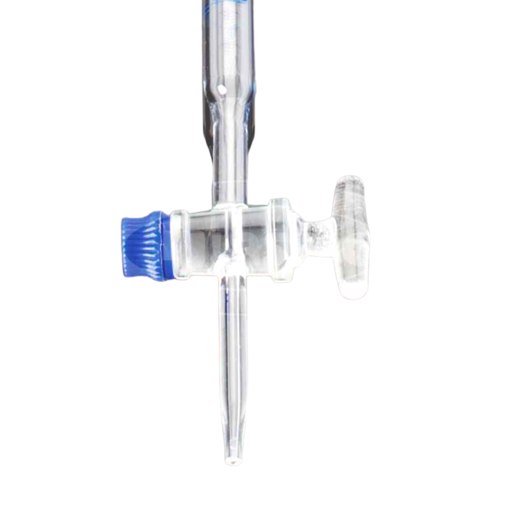 Bureta, llave de vidrio. Glassco