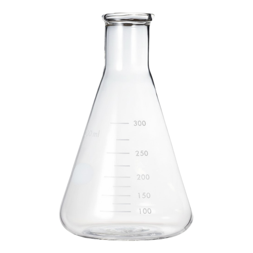 Erlenmeyer, vidrio, boca angosta, línea económica. Labscient