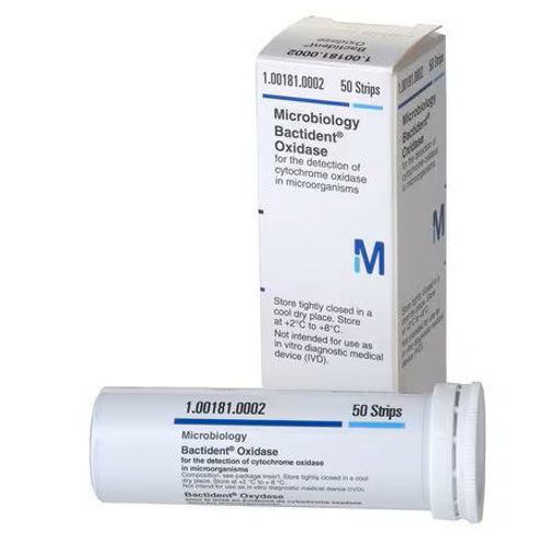 Test Oxidasa Bactident®, x 50 tiras. Merck
