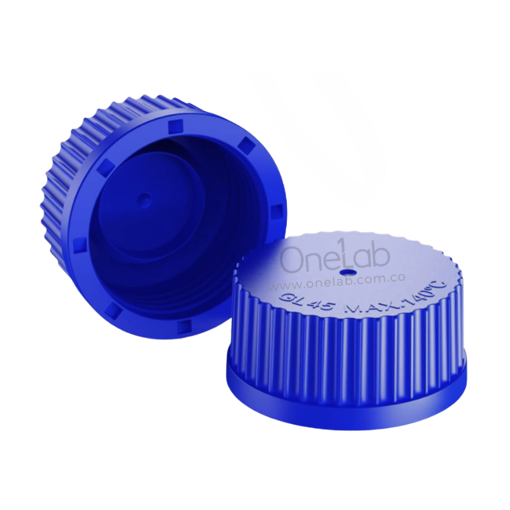 Tapa rosca azul, GL 45, autoclavable, x 5 uds. Boeco