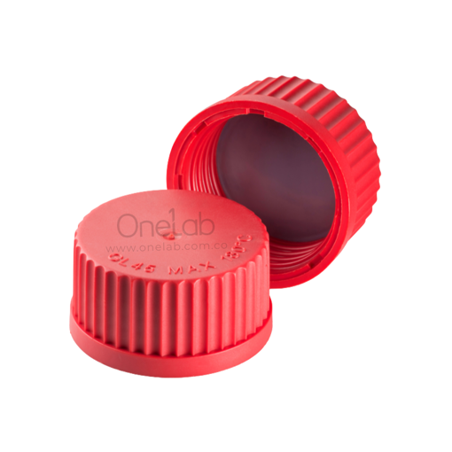 Tapa rosca roja, GL 45, autoclavable, x 5 uds. Boeco