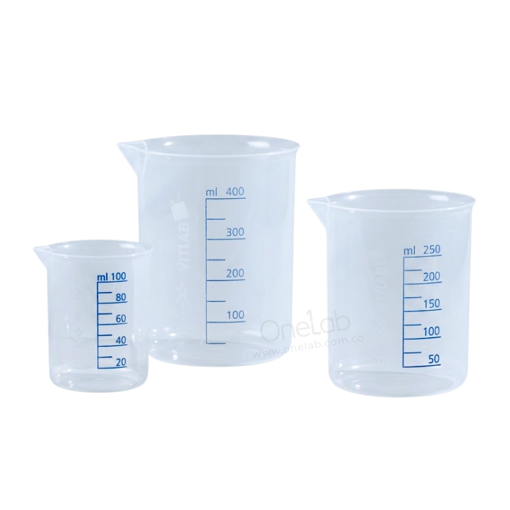 Vaso de precipitado, PP, forma baja, graduado. Vitlab