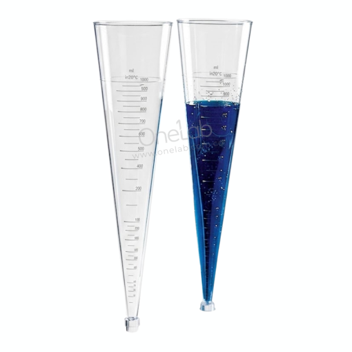 Cono de sedimentación Imhoff, plástico, con tapa a rosca, 1000 ml. Kartell
