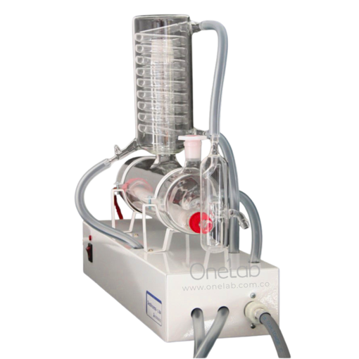 Destilador agua L 304, vidrio, 4 litros/hora. Normax