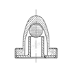 Tapón anillado para butirómetro. Funke Gerber