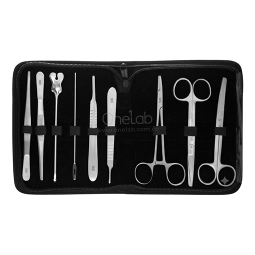 Estuche de disección set de 14 piezas. Labscient