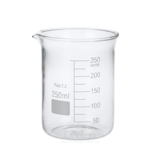 Vaso de precipitado, forma baja, vidrio, línea económica. Labscient