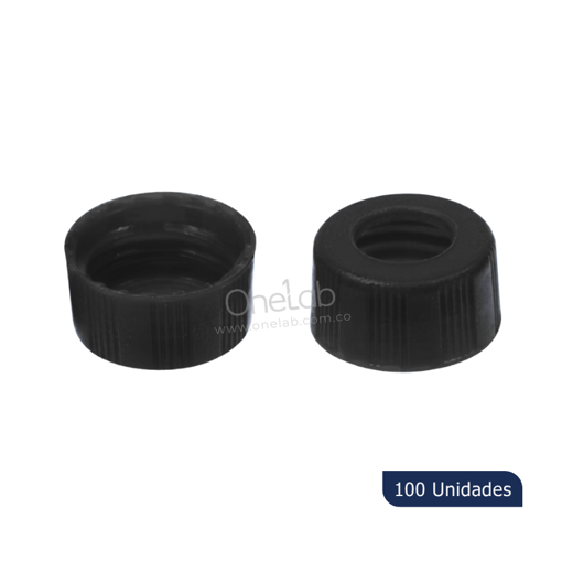 Tapa para vial, rosca 8-425, negro, x 100 uds. Labscient