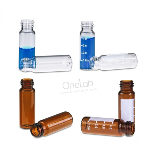 Vial para cromatografía, vidrio, 4 ml, base plana, 13-425, ND13, x 100 uds. Labscient