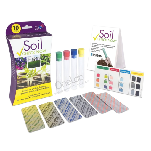 Kit para análisis de suelos, Soil Check Now. LaMotte