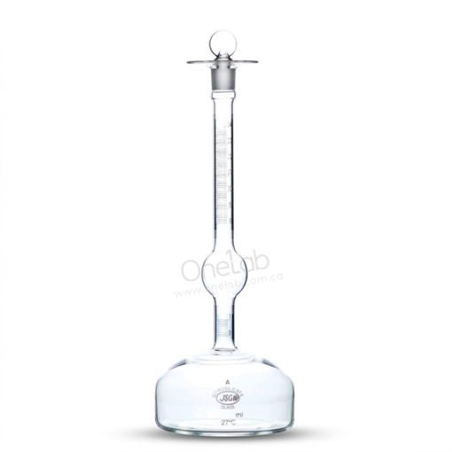 Frasco Lechatelier, vidrio, con tapa, 250 ml. JSW