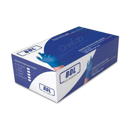 Guantes de nitrilo azul para examen x 100 uds. BDL