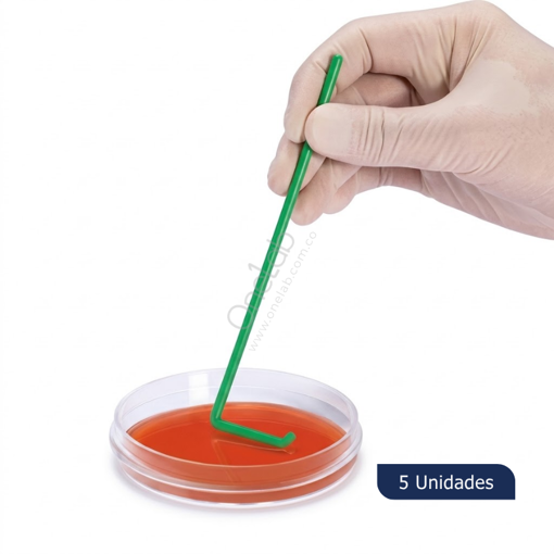 Rastrillo bacteriológico, plástico, estéril, autoclavable x 5 und. Citoplus