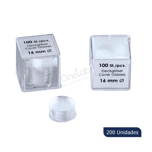 Lámina cubre objeto, circular, x 200 uds. Citoglas