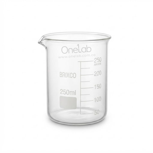 Vaso de precipitado, forma baja, borosilicato 3.3, graduado, con pico, x paquete. Brixco