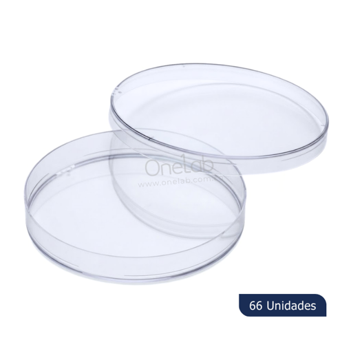Caja de Petri descartable, PS, 3V, 100 mm, x 66 uds. Gosselin