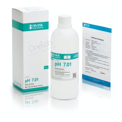 Solución de calibración, pH 7.01, 500 ml. Hanna