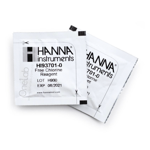Reactivos de cloro libre, x paquete. Hanna